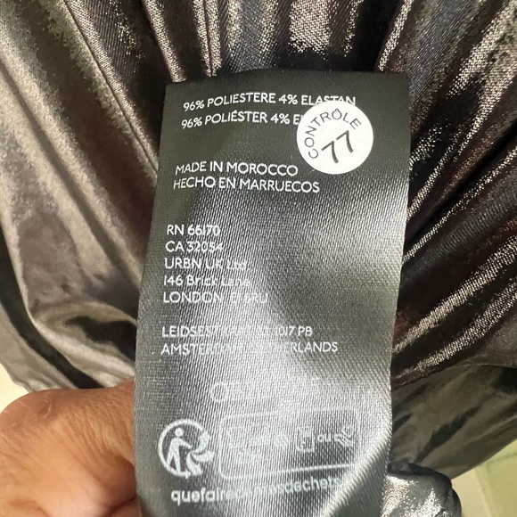 NWT new SP small petite Anthropologie shine button down shirt carbon gunmetal - Picture 15 of 17